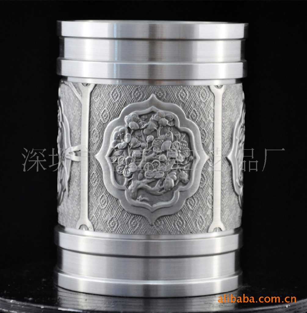 工廠定制純錫四季筆筒——創意會議與花卉禮品的理想之選